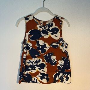 Halogen Floral Tank Top - Brown and Black